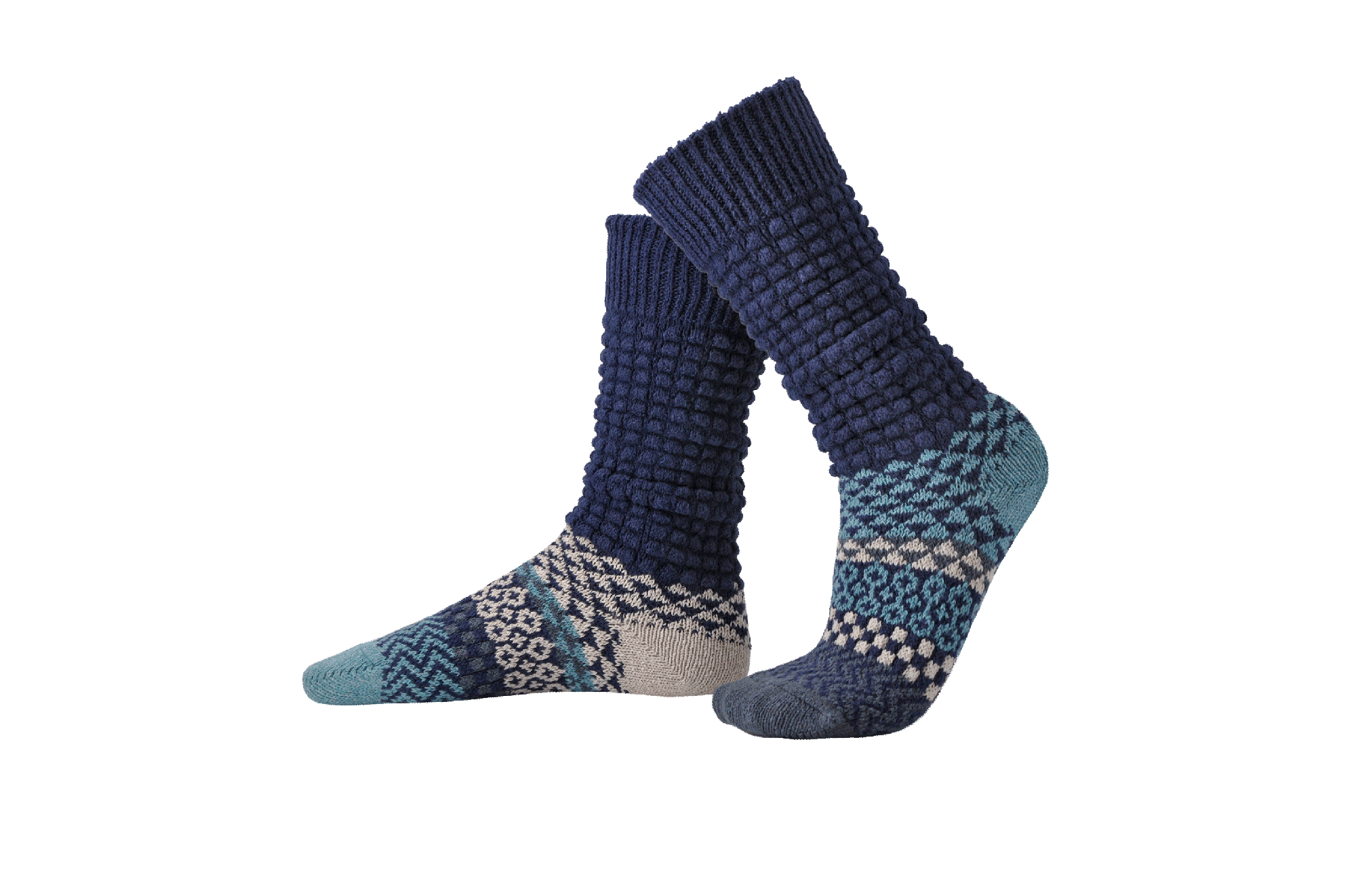 Fusion Slouch Socks - Cerulean